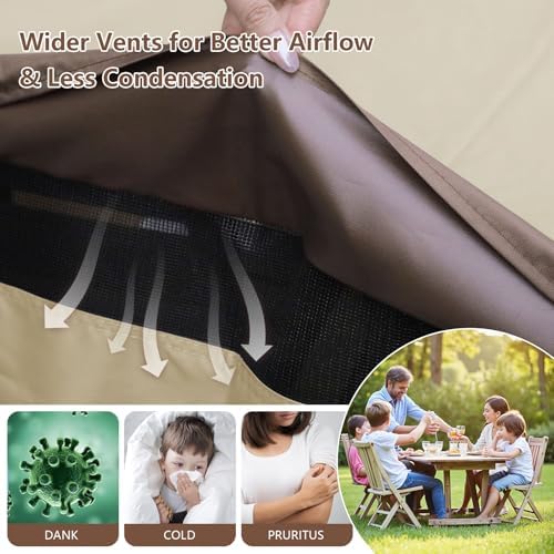 RICHIE Outdoor Patio Furniture Cover - Heavy Duty Waterproof 600D Tough Canva...