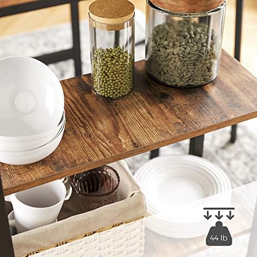 VASAGLE Bar Table with Sturdy Metal Frame, Easy Assembly, Industrial Design, ...