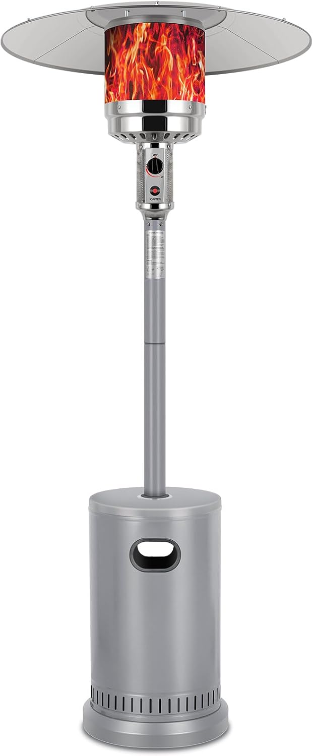 Hykolity 50,000 BTU Propane Patio Heater, Stainless Steel Burner with Wheels,...