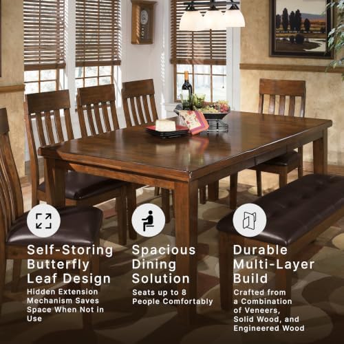 Signature Design by Ashley Ralene Wood Extendable Dining Table, Brown
