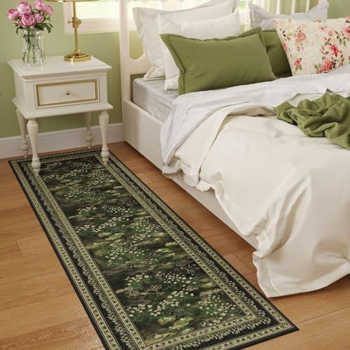 Rugcomf Runner Rug Impressionist-Style Vintage Kitchen Rugs Non Slip Washable...