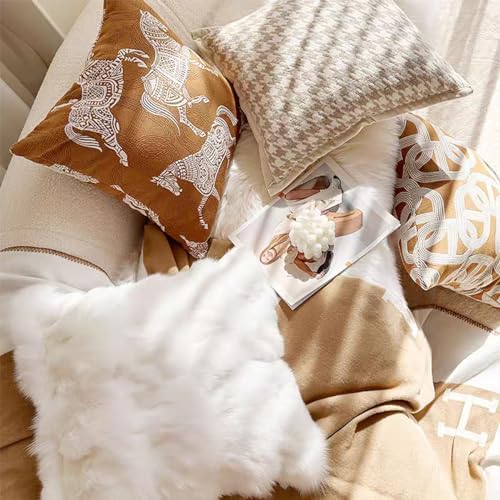 Croker Horse 20x20'' Inches Throw Pillow Cushion Cover - Luxury Palac...