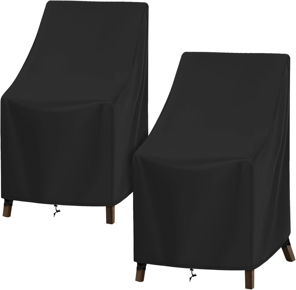 SunPatio Outdoor High Back Chair Covers 2 Pack, 27"W x 30"D x 42&qu...