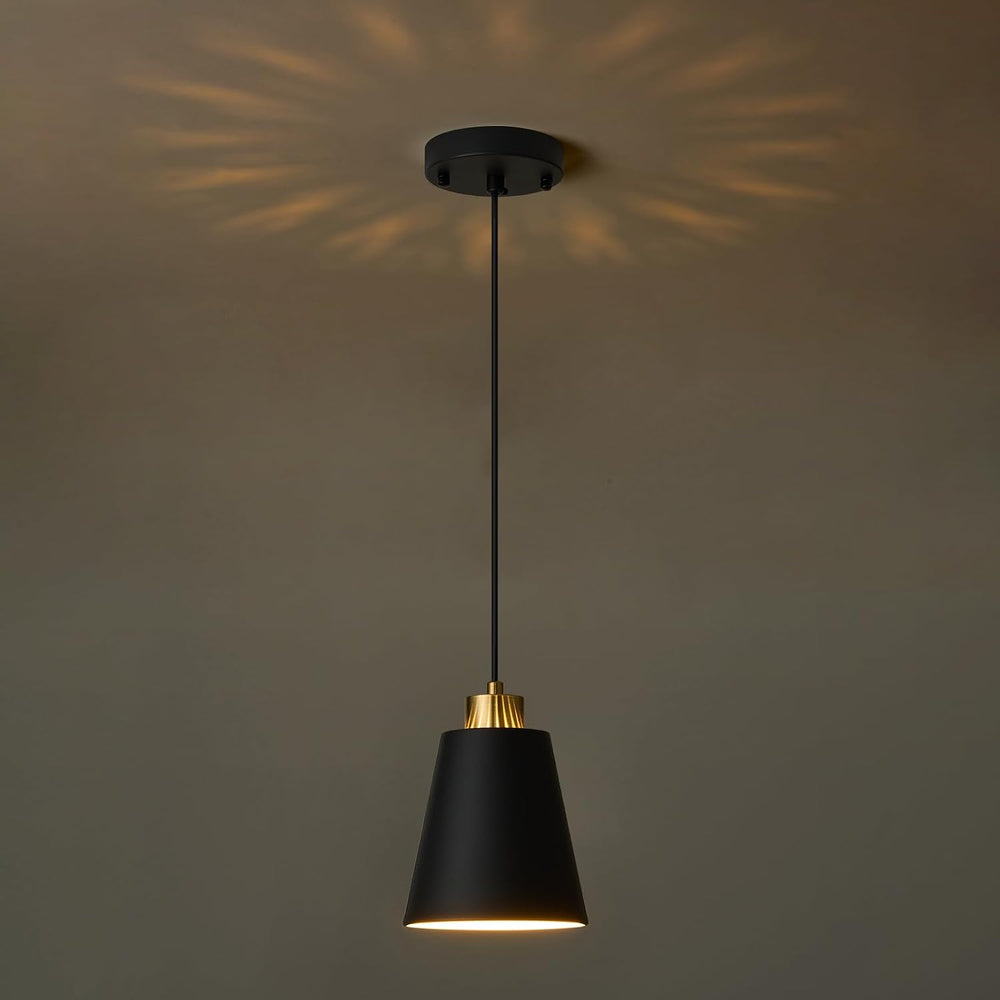 Matte Black Mini Pendant Light 7.87in Cone Kitchen Island Pendant Lighting