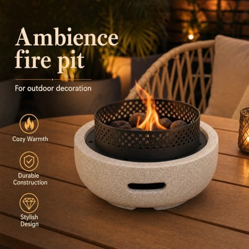 Tabletop Fire Pit Wood and Charcoal Burning Outdoor Fireplace