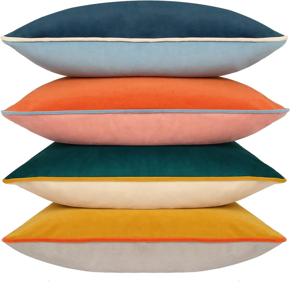 Velvet Throw Pillow Covers 20x20 Inch Set of 4 Decorative Velour Pillowcases ...