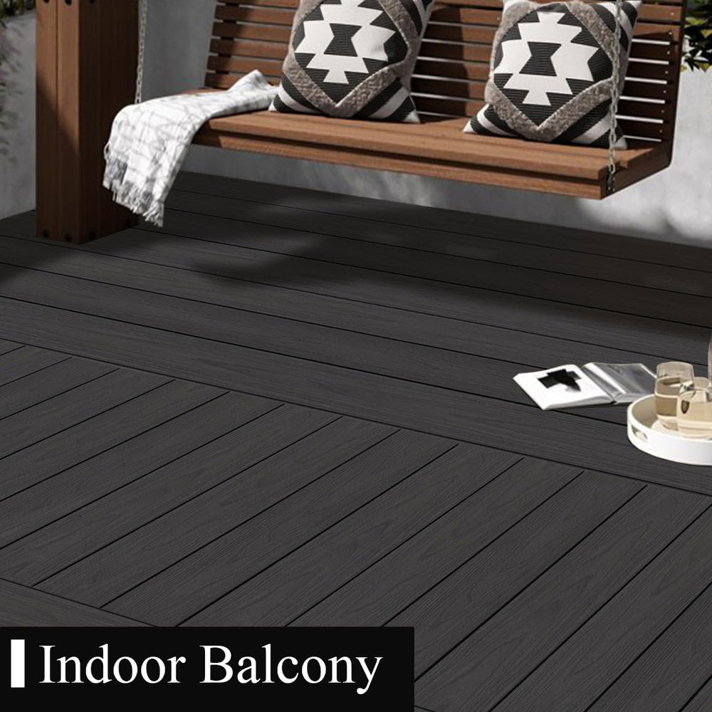 Outdoor Composite Decking Boards 96'' x 5.4'' x 0.9''...