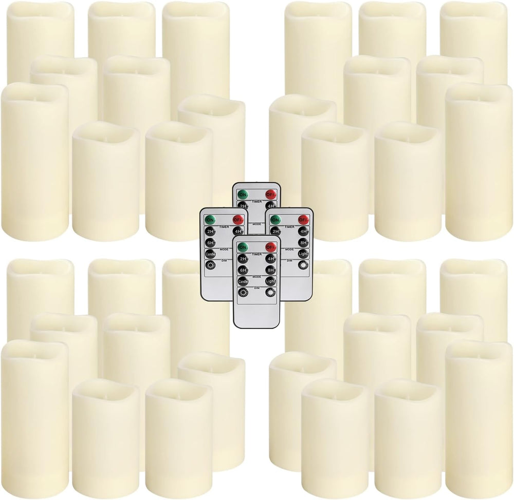 36 Pack Waterproof Flameless LED Candles - Outdoor Battery Operated Candles w...