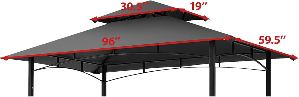 Coastshade Replacement Gill Gazebo BBQ Canopy Top for Model #L-GG001PST-F,8x5...