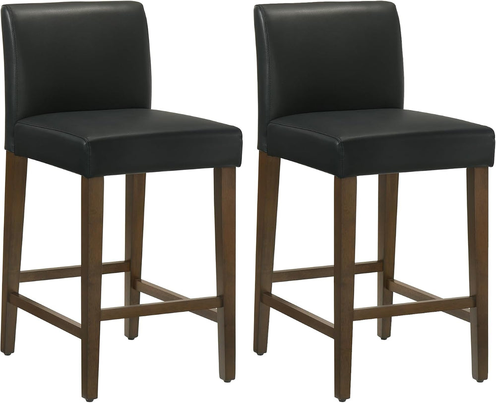 CHITA Counter Height Bar Stools Set of 2, 27" H Seat Height Upholstered ...