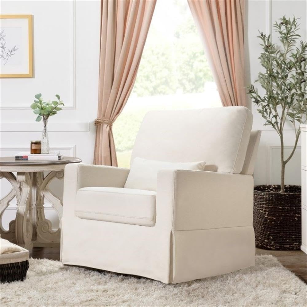Namesake Crawford Pillowback Comfort Swivel Glider in Performance Cream Eco-W...