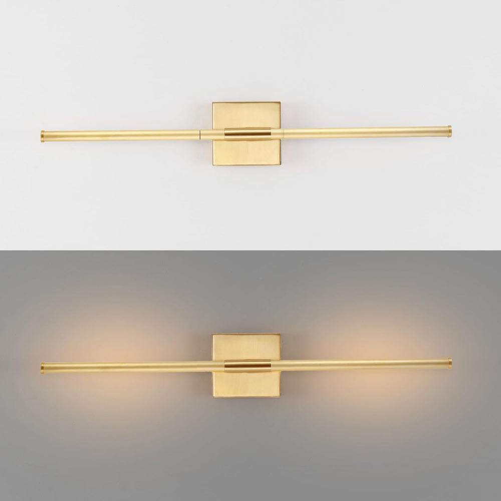 JONATHAN Y Makena 28" 1-Light LED Wall Sconce, Brass Gold