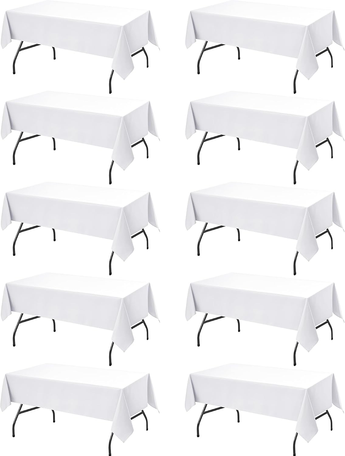 white tablecloths for rectangle tables, 60 x 102, main product view