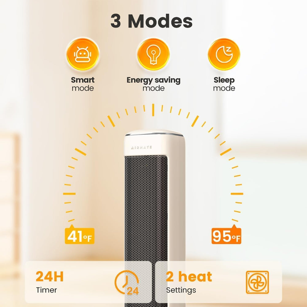 25" Space Heaters For Indoor Use Large Room, Electric Heaters For Indoor...