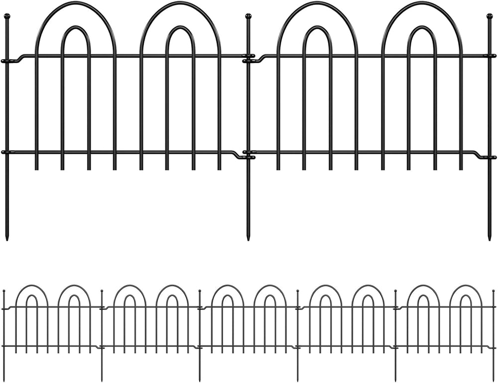 45ft x 13in Garden Fence Animal Barrier, 32 Panels Decorative Garden Fence Bo...