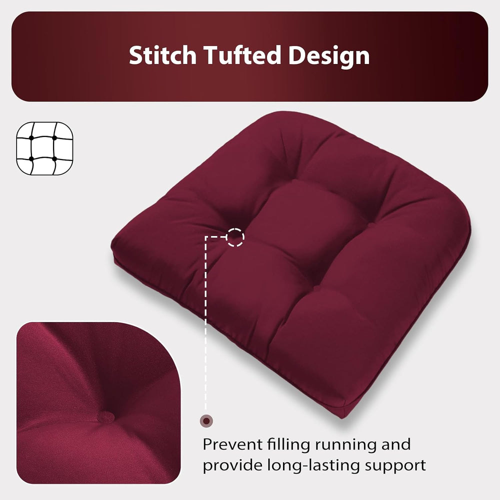 19x19 Outdoor Chair Cushions Set of 2, Tufted Wicker Patio Furniture Cushions...
