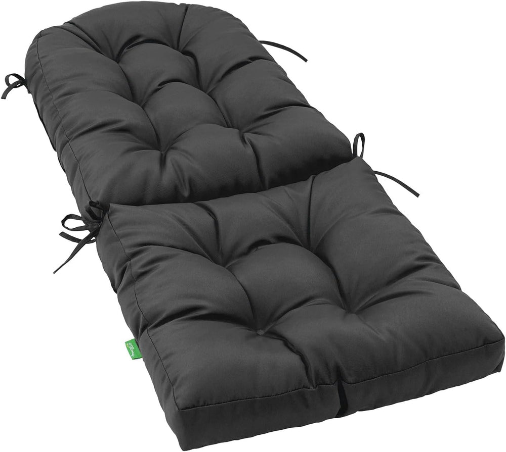 Outdoor Rocking Chair Cushion Set of 2 for Adirondack Chair, High Back Patio ...