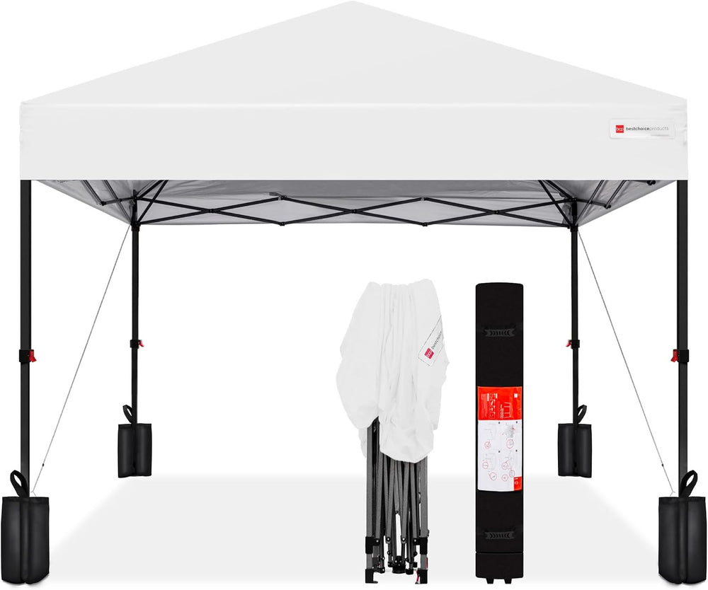 Best Choice Products 10x10ft Pop Up Canopy Tent, Outdoor Shade, 1 Person 1 Mi...