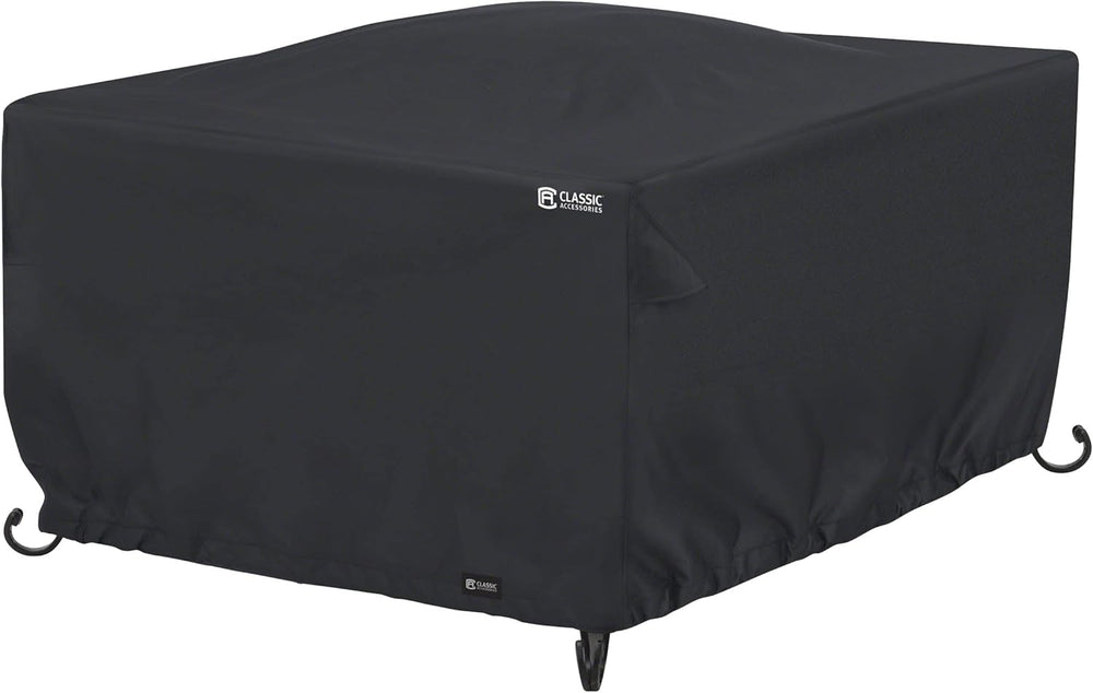 Classic Accessories Water-Resistant 42 Inch Square Fire Pit Table Cover, Outd...