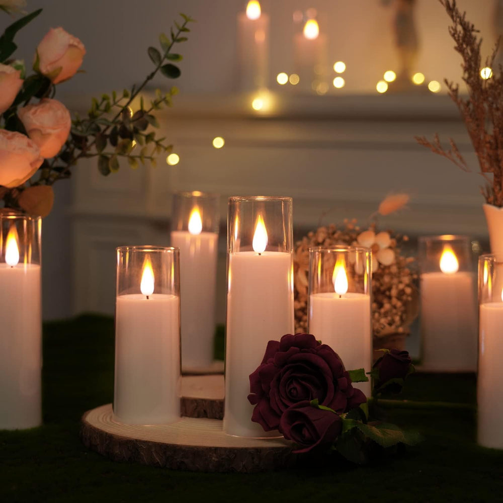 Amagic Magic Pure White Flameless Candles, Battery Operated Candles, Acrylic ...