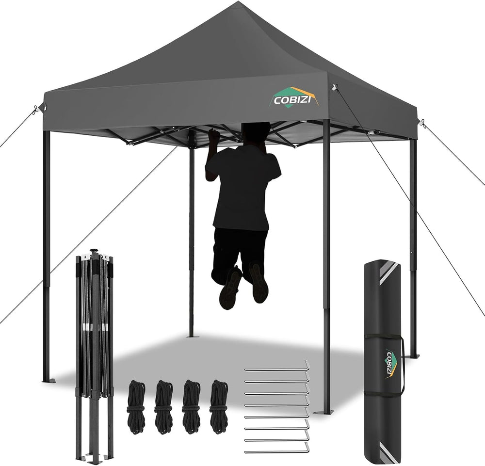 COBIZI 6.6x6.6 Heavy Duty Pop Up Canopy Tent, Commercial Easy Up Canopy