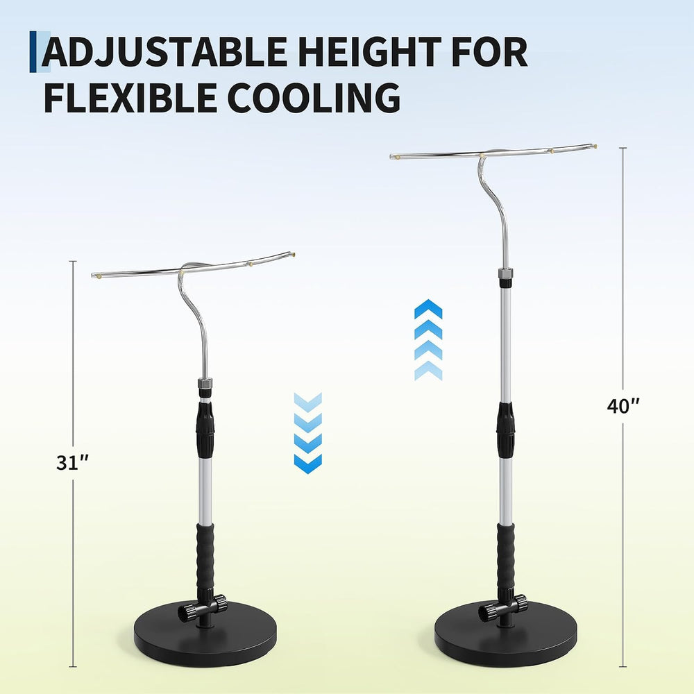 Standing Misters for Outside Patio with T-Bar 4 Nozzles & 10ft water hose
