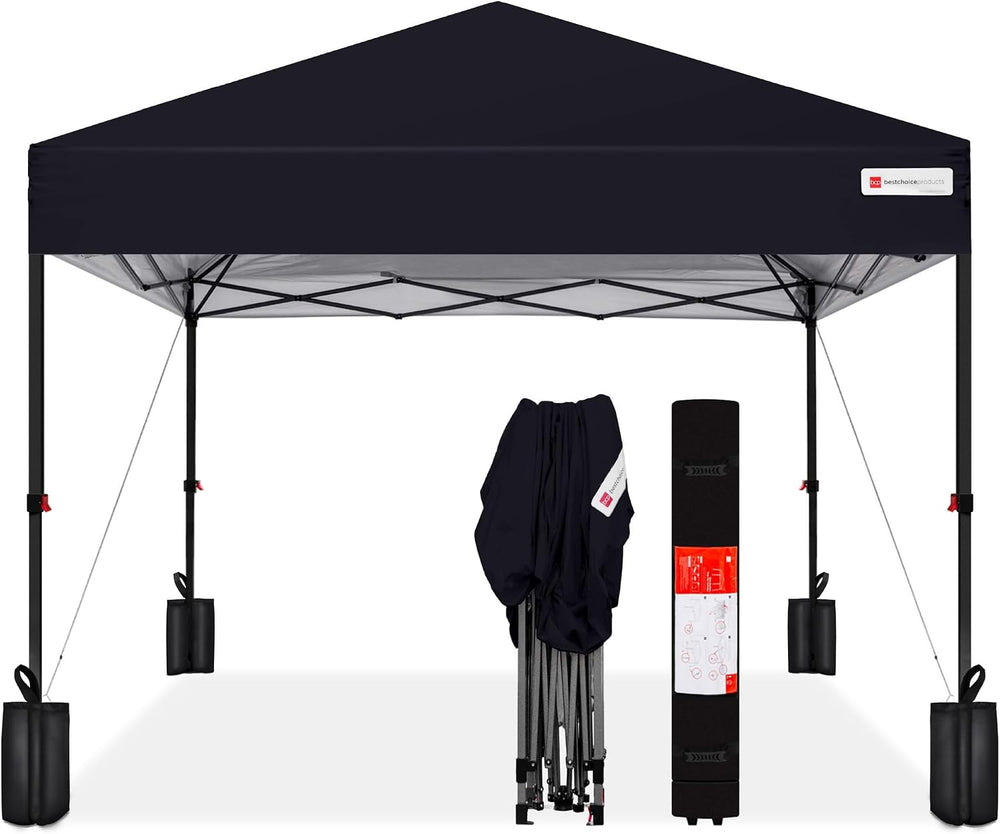 Best Choice Products 10x10ft Pop Up Canopy Tent, Outdoor Shade, 1 Person 1 Mi...