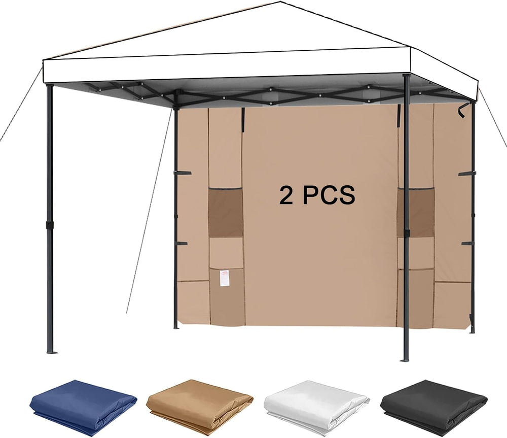 Canopy Sidewalls with 4 Pockets for Pop Up Canopy Frame,2Pcs Sunwalls Only