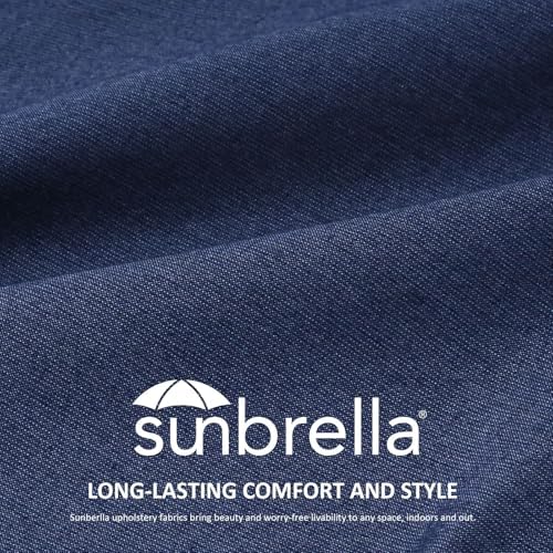 Unimatta Sunbrella Outdoor High Back Chair Cushion Seat Pads, 44 x 21 Inch Wa...