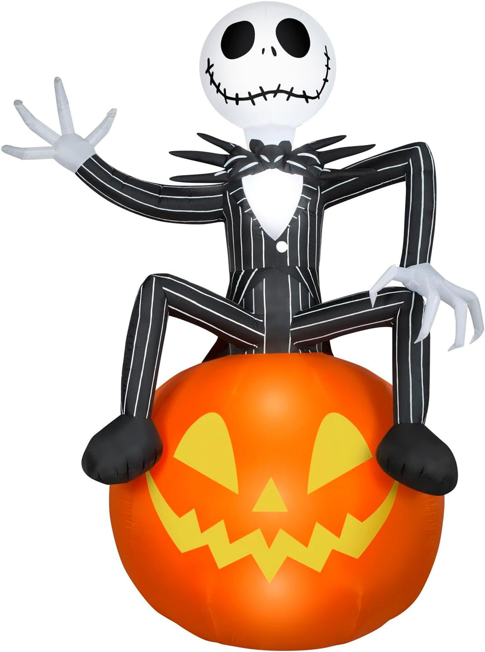 Gemmy Halloween Inflatable Jack Skellington on O' Lantern, 9.5 ft Tall, M...