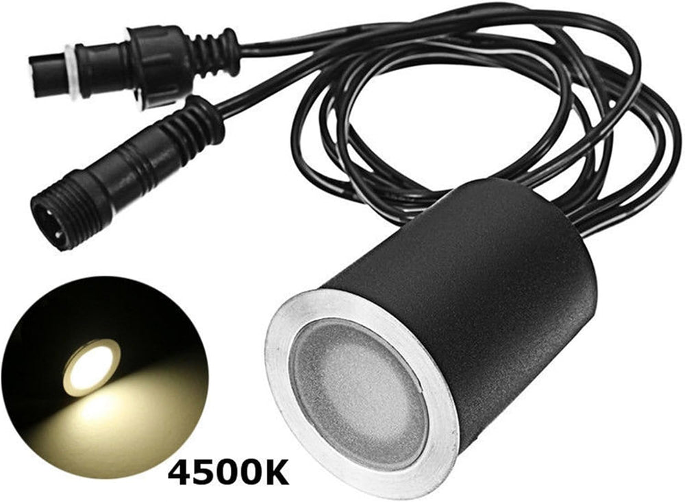 SMY Lighting Recessed LED Deck Light Kits with Black Protecting Shell φ32mm, ...