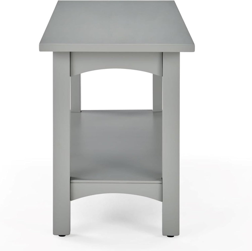 Alaterre Furniture Craftsbury Entryway Bench with Storage Shelf, Gray, 36”