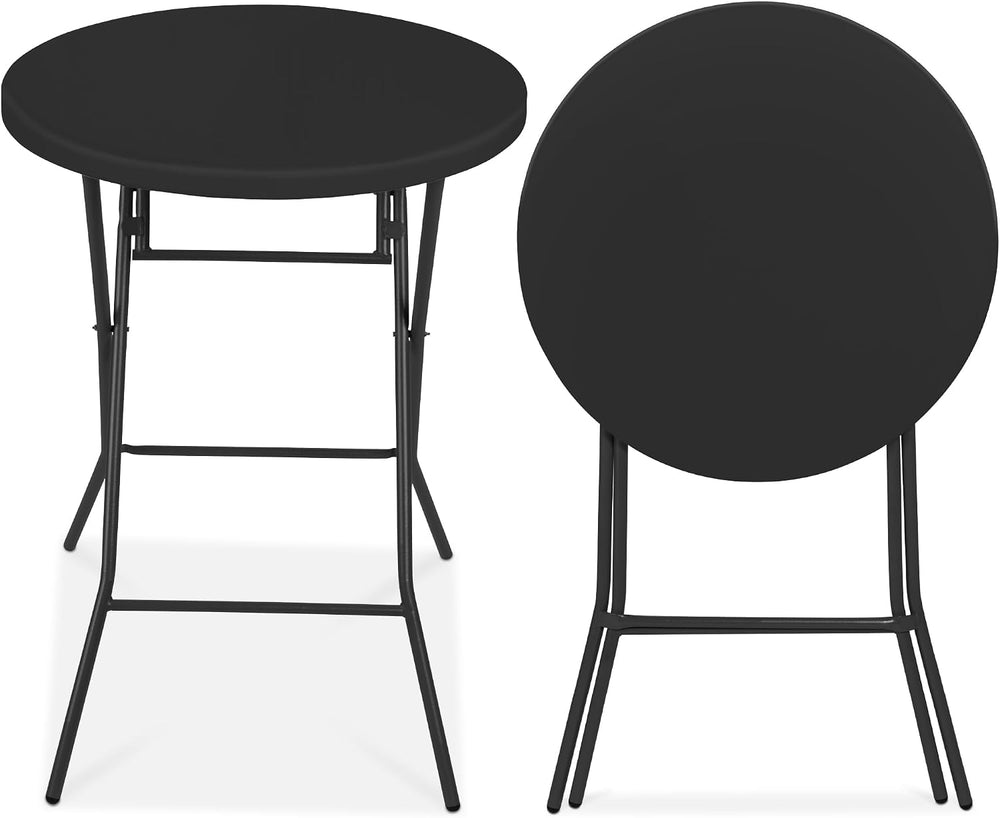 Best Choice Products 32in Bar Height Folding Table, Round Indoor Outdoor Acce...