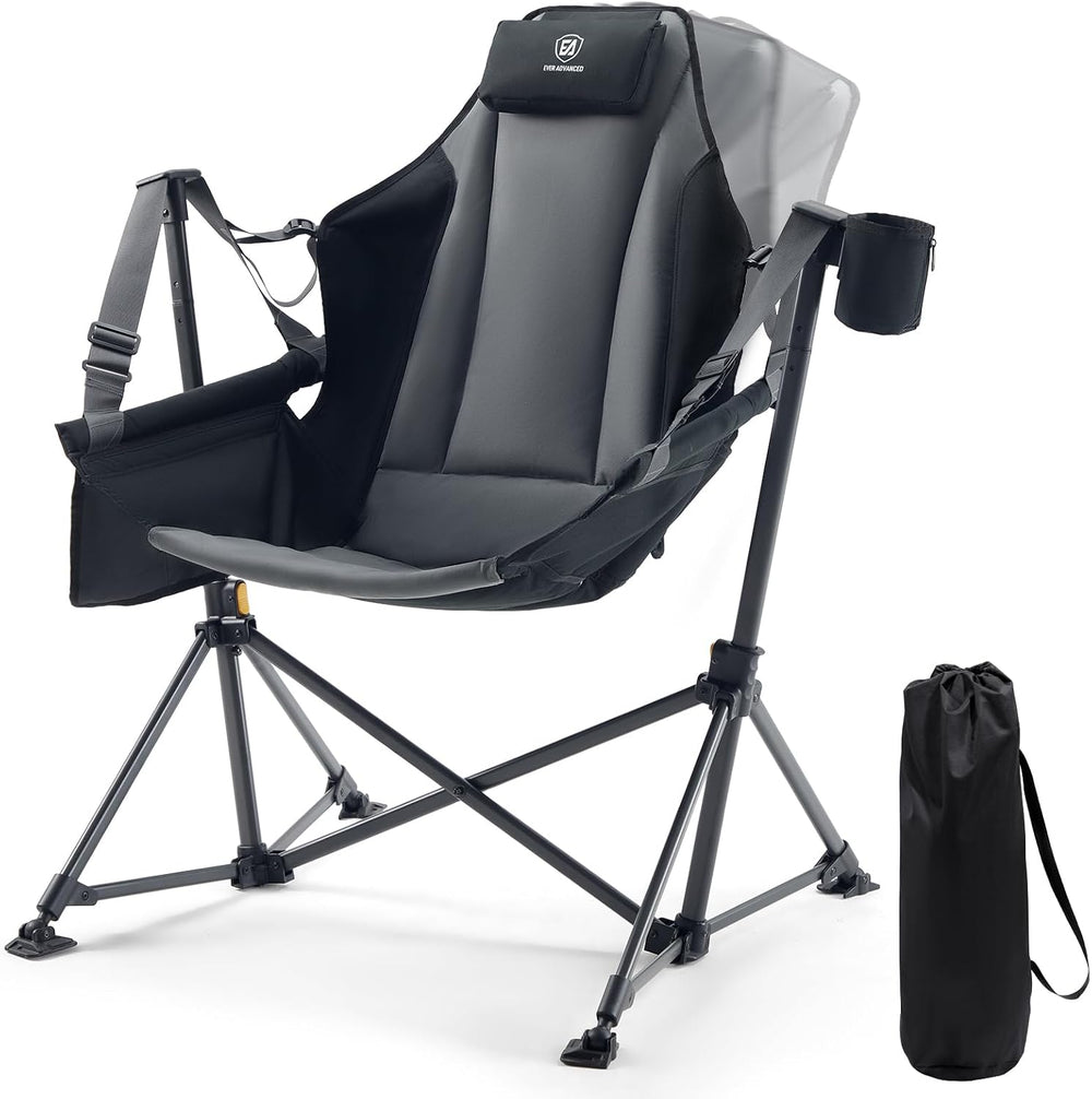 EVER ADVANCED Padded Oversized Hammock Camping Chair, Compact Heavy Duty Swin...