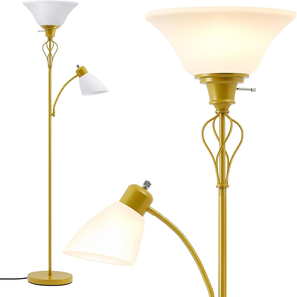 Floor Lamps for Living Room, 70" Tall Torchiere Floor Lamps, Plastic Shade