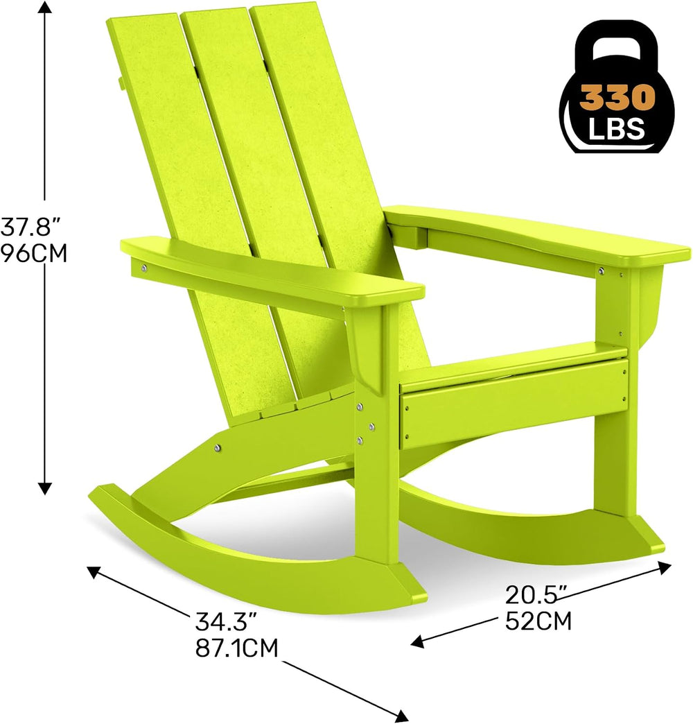 Costaelm Outdoor Adirondack Chair, All Weather Resistant Lawn Chairs Balcony ...