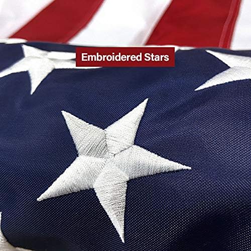 American Flag 8x12 FT Embroidered Stars, Sewn Stripes, Brass Grommets USA US ...