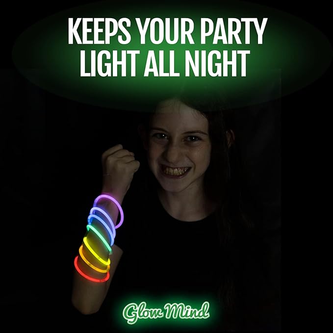400 Ultra Bright Glow Sticks Bulk - Halloween Glow in the Dark Party Supplies...