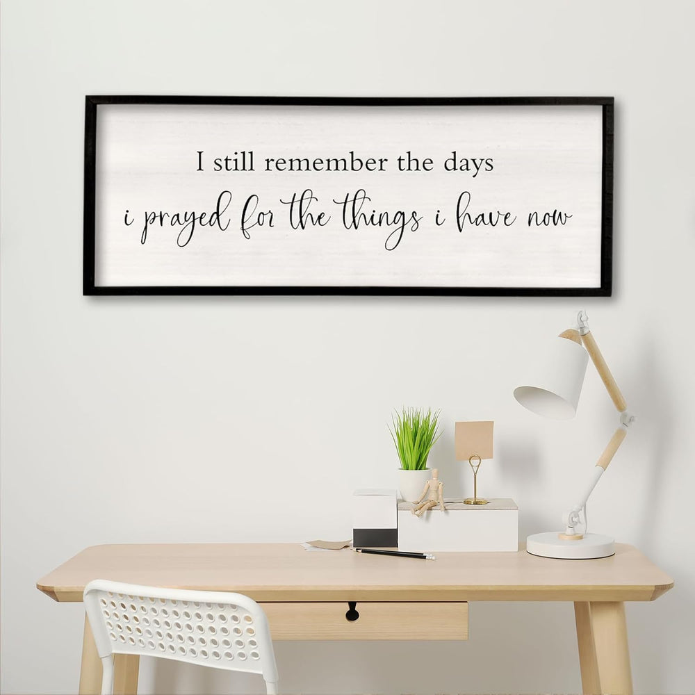 comurdyo I Still Remember the Days I Prayed Sign, 32" x 12", Black