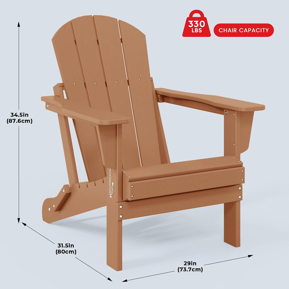 Costaelm Outdoor Folding Chair, Outdoor Seating Folding Firepit Chairs, All W...