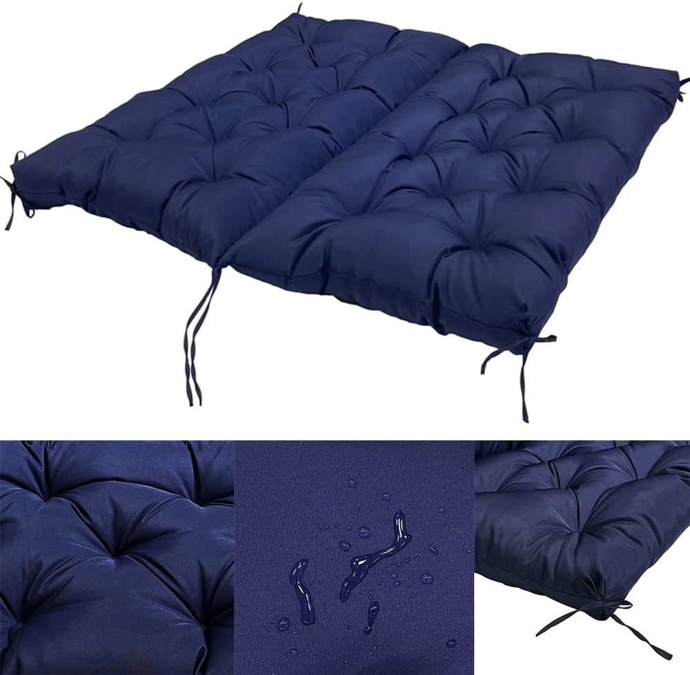 Swing Replacement Bench Cushion with Backrest(60 X 40 Inch, Navy)