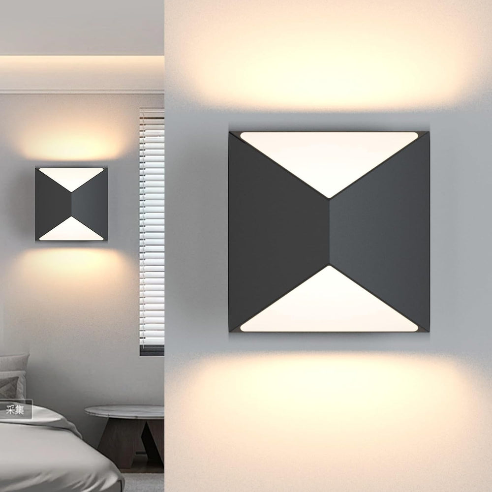Tipace Black Wall Sconce 2 Packs Hardwired Indoor Modern Wall Lights LED Up a...
