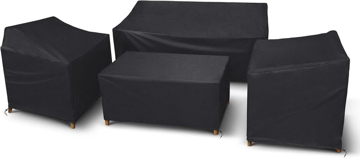 STARTWO Outdoor Furniture Cover Waterproof 4 Piece, Black, Regular, 420D