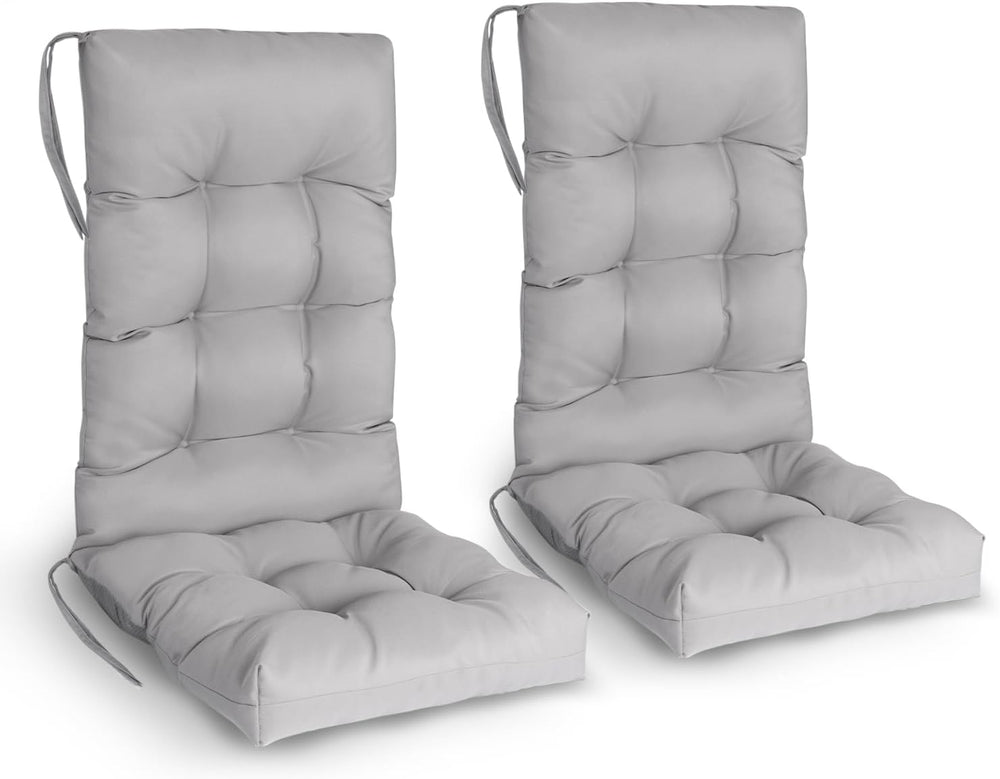 GREENVINES Outdoor Rocking Chair Cushions Set of 2, Polyester, Grey