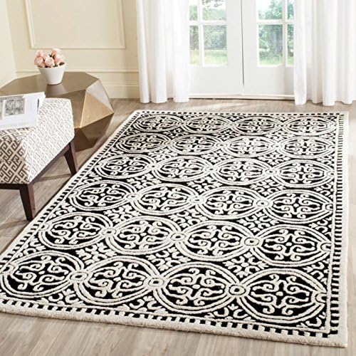 SAFAVIEH Cambridge Collection 11' x 15' Black/Ivory CAM123E Handmade ...