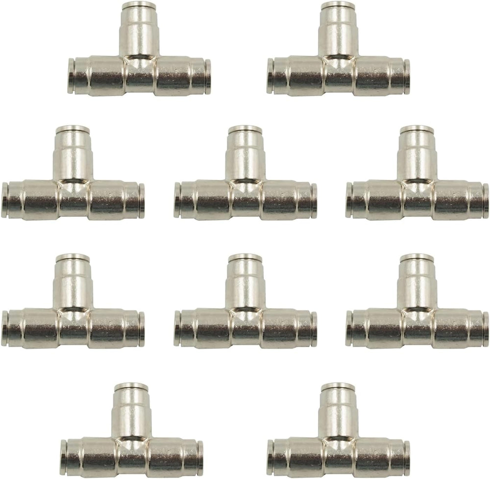 10pcs Nickel Plated Brass Push to Connect Fitting for High Pressure Mist Cool...