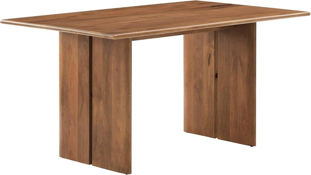 Modway Amistad 60" Solid Wood Modern Farmhouse Rectangular Dining Table ...