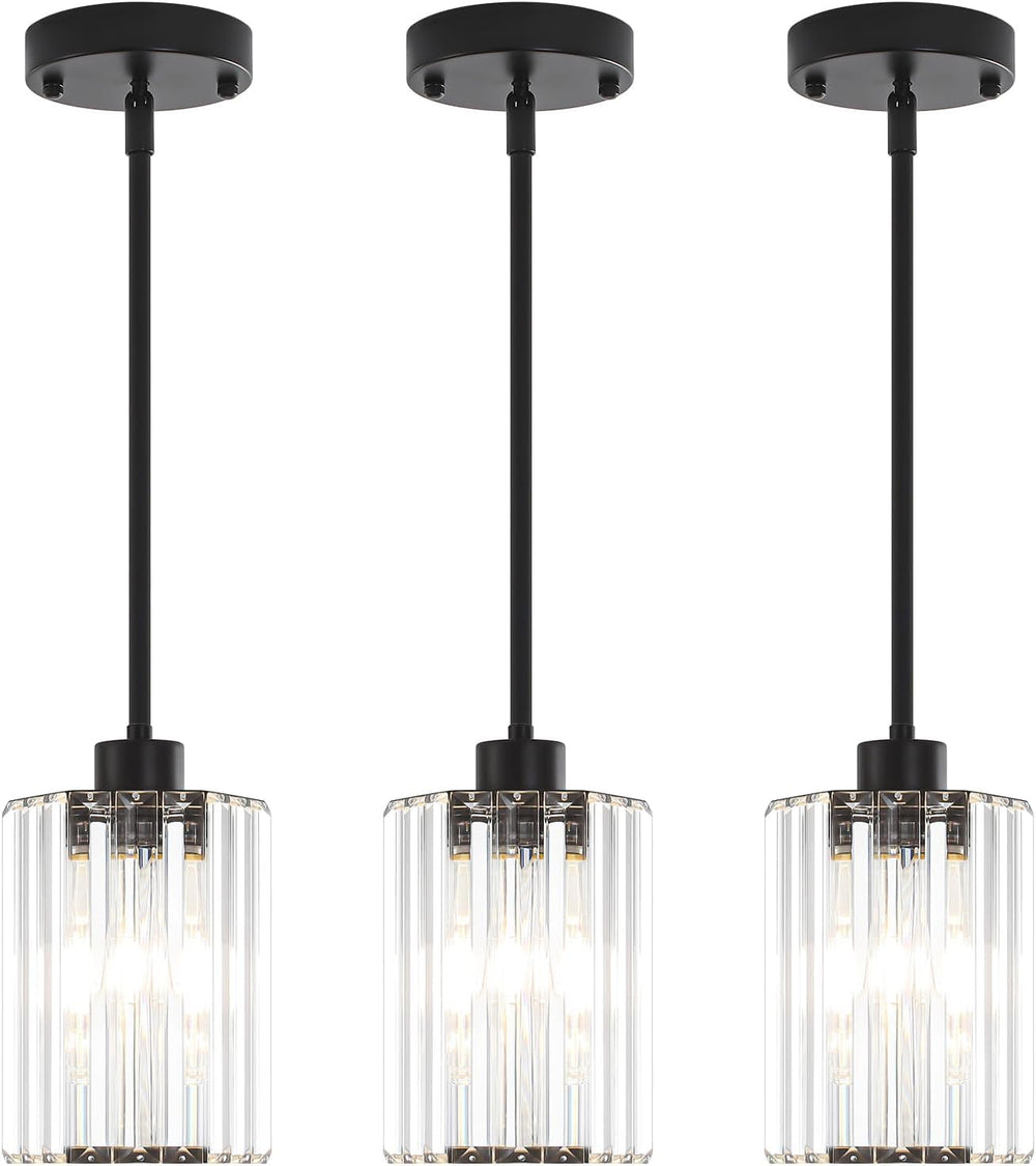 Black Pendant Lights Kitchen Island Modern Crystal Hanging Pendant Light