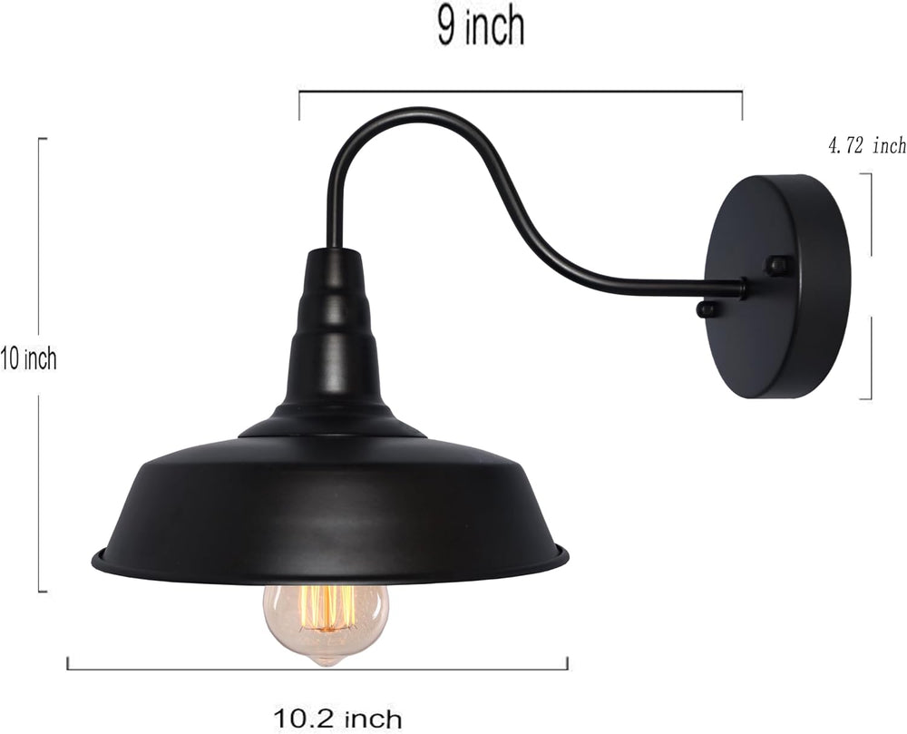 BRIGHTESS Bathroom Light Fixtures,Black Vanity Light, Decor Barn Light,E26 Fa...