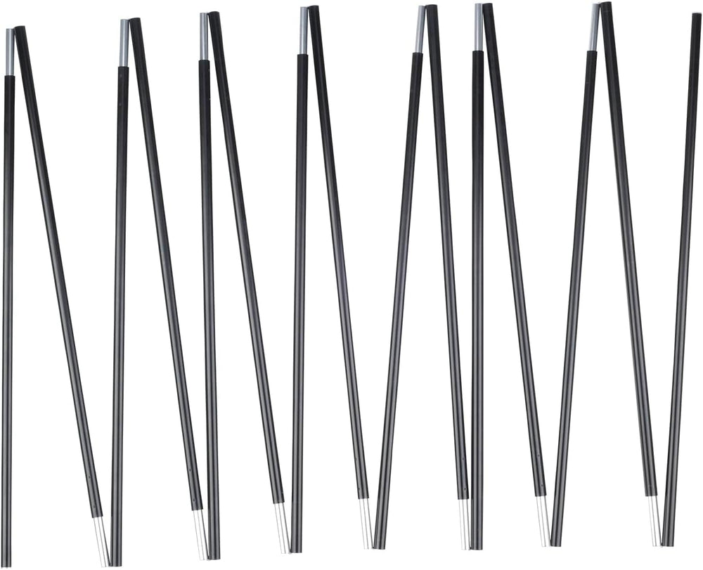 Aluminum Tent Poles Replacement, Black Pre-Assembled Tent Pole, 7001 T6 Heate...
